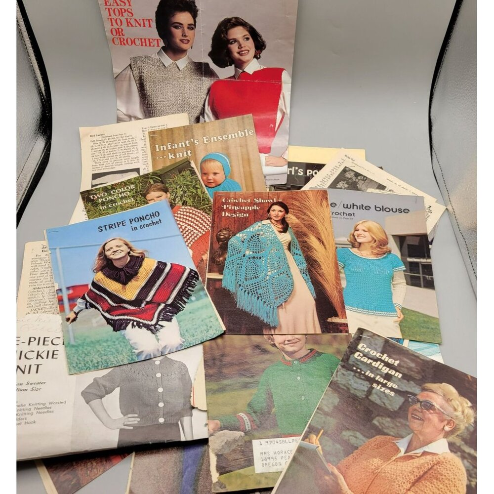 Crochet and Knitting Patterns Clothing Adults Baby Child Vintage Mixed Lot